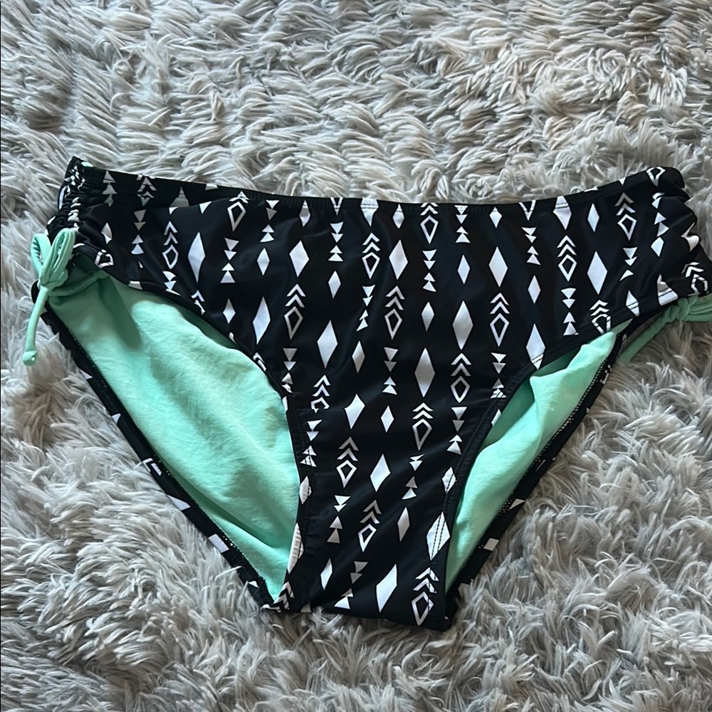 Justice Black and Mint Bikini Bottom